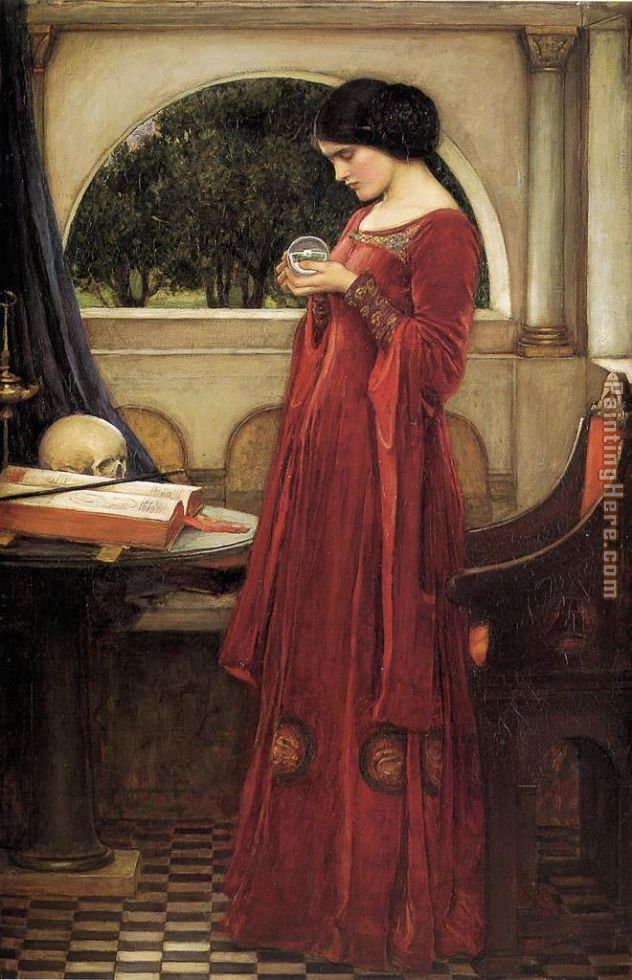 The Crystal Ball painting - John William Waterhouse The Crystal Ball art painting